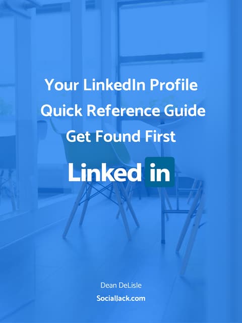 Social Jack LinkedIn Quick Tip Profile Guide