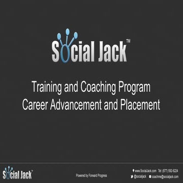 Social Jack Program -  Training and Coaching PRogram - Career - Forward Progr...