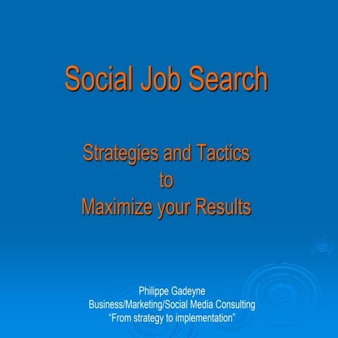 Social job search updated 04 2014