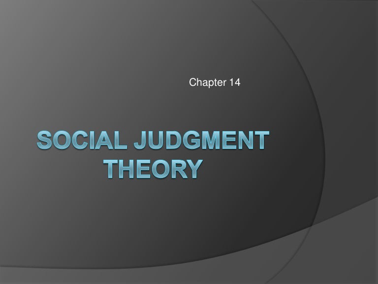 Social Judgment Theory