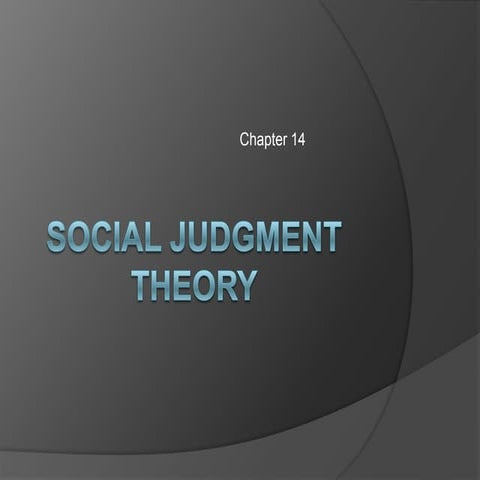 Social Judgment Theory