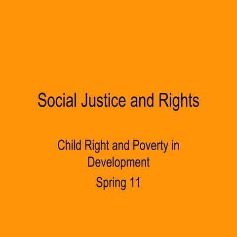 Social justice and Rights