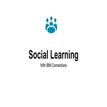 Social Learning with IBM Connection