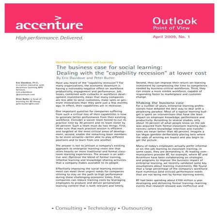 Social Learning Business Case