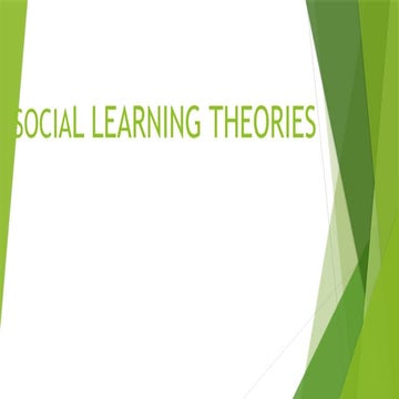 Social learning theory | PPTX