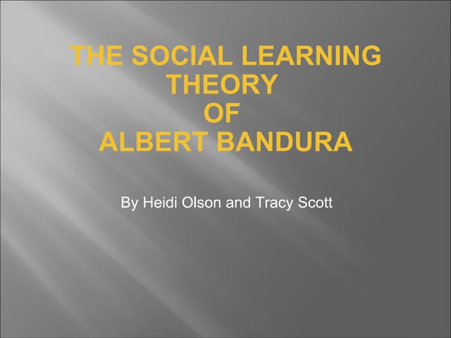 Social Learning Theory
