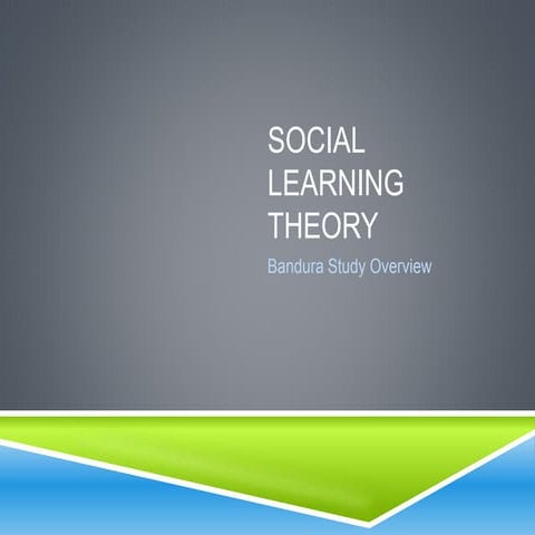 Social learning theory power point