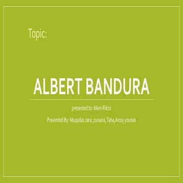 Social Learning Theory Presentation Pptx