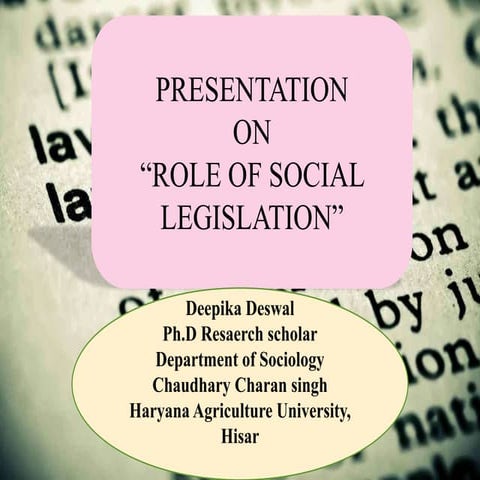 Social legislation