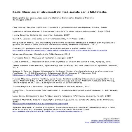 Social libraries aib_trentino_bibliografia