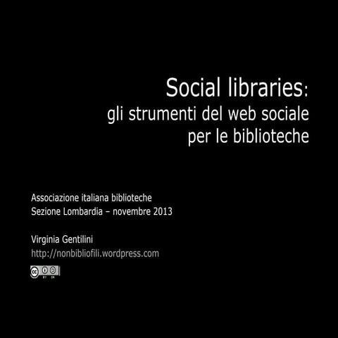Social libraries autunno2013