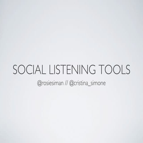 Social Listening Tools