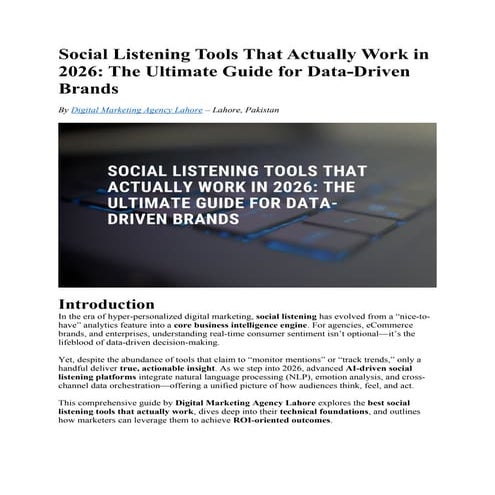 Social Listening Tools That Actually Work in 2026: The Ultimate Guide for Data-Driven Brands