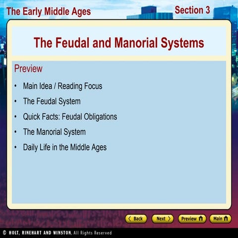 (Social) Manorial System
