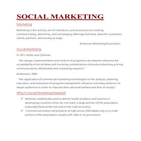 Social marketing