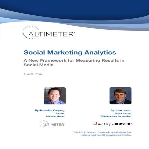 Altimeter Report: Social Marketing Analytics