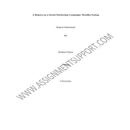 Social marketing campaign essay sample from assignmentsupport.com essay writi...