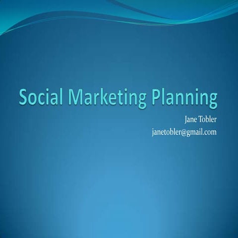 Social Marketing by Jane Tobler