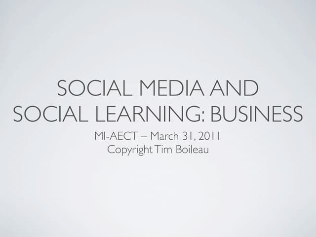 Social Learning