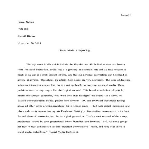 Social media Hurting Society