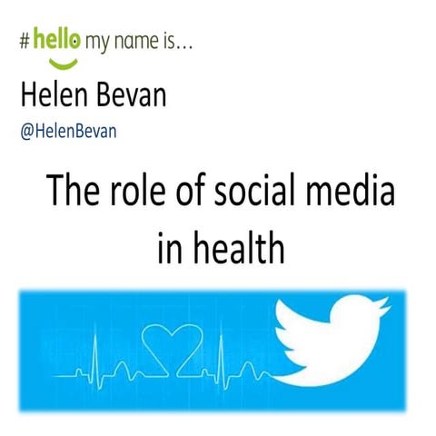 The role of social media in health