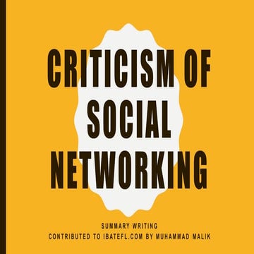 Summary Writing - Social media