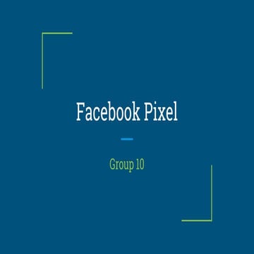 Social media: Facebook Pixel
