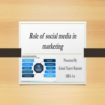 Role of social media in marketing | PPTX