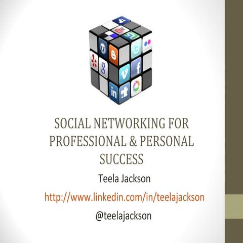Positive Networking: How Social Networks can Promote Professional & Personal ...