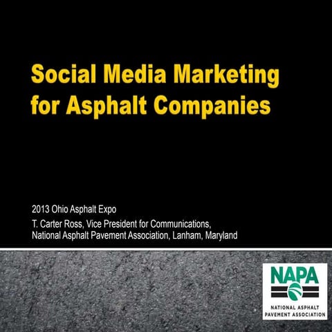 Social Media Marketing for Asphalt Companies (Ohio 2013)