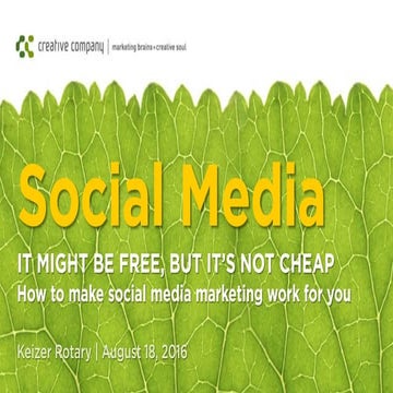 Social media: It might be free but it's not cheap