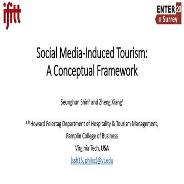 Social media induced tourism-a conceptual framework