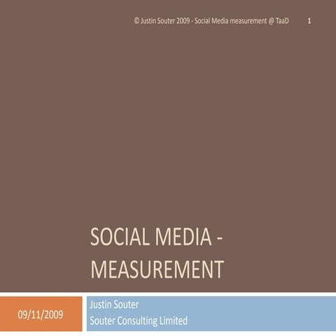 Social Media - Measurement