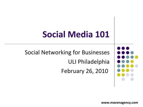 Social Media 101 for Business