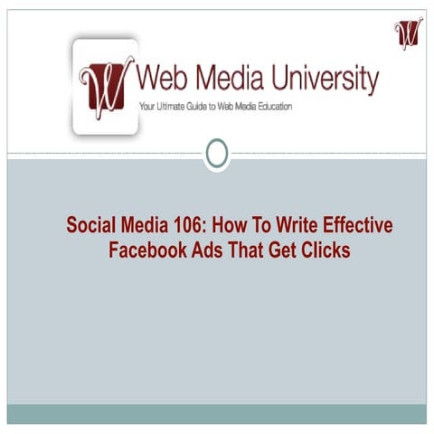 How to create effective Facebook Ads | PDF