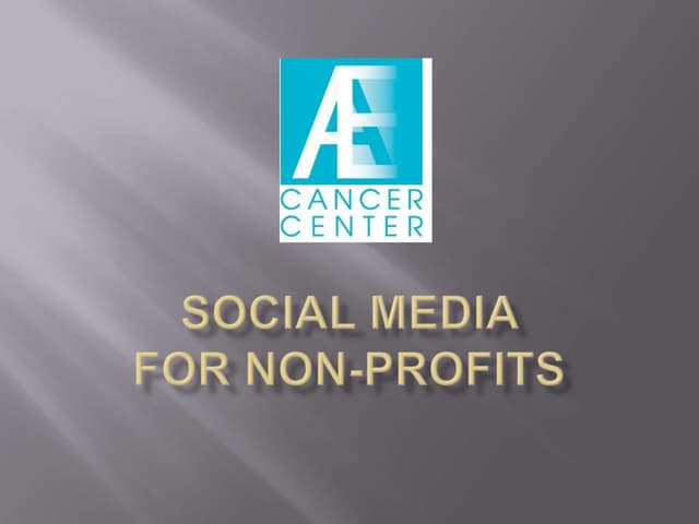 Social Media For Cancer Centers
