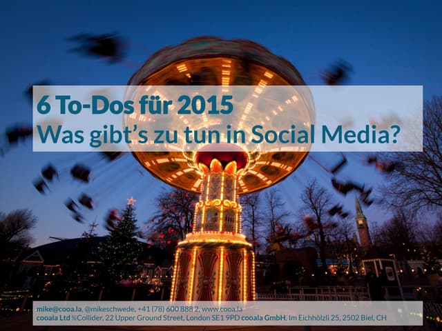 Socialme6 To-Dos für 2015