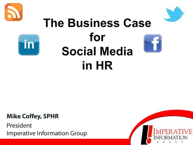 The Business Case for Social Media in HR