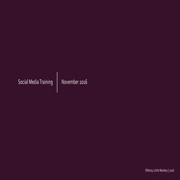 Social Media Training 2016