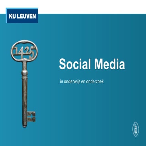 Social media in je onderwijspraktijk en onderzoekscommunicatie