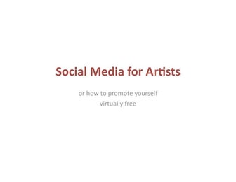 Social media for artists