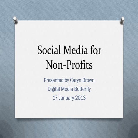 Social Media For Non-Profits