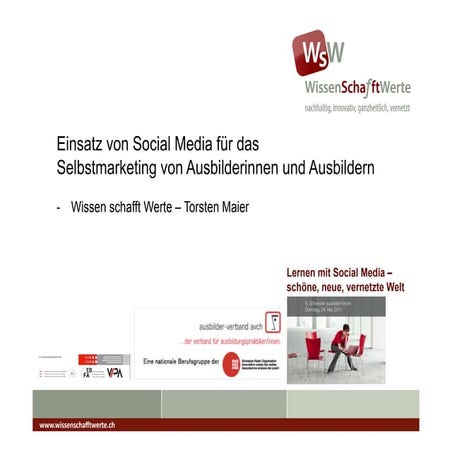 Social Media zum Selbstmarketing beim 8.Ausbildner-Forum 2011