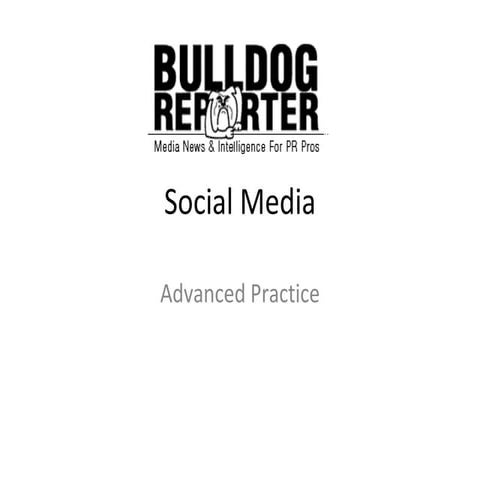Social Media Training: Advanced practice bootcamp