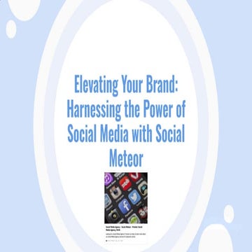 Elevate Your Brand with Premier Social Media Advertising Services | PDF