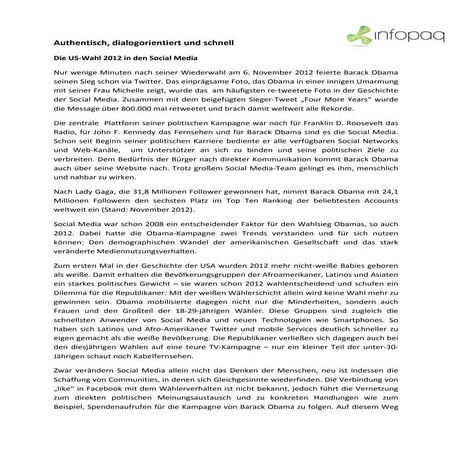 Social Media Analyse US-Wahl 2012