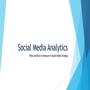 Social Media Analytics