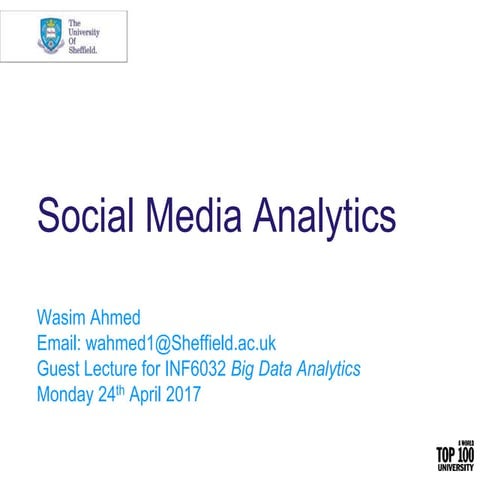 Social Media Analytics Lecture