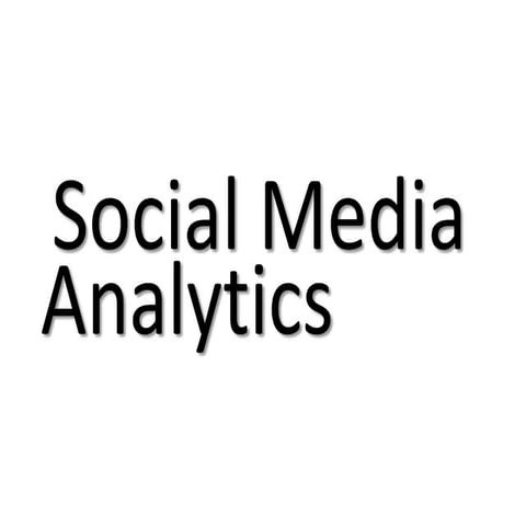 Social media analytics v.1