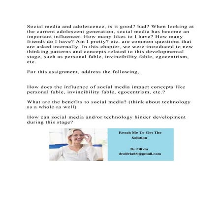 Social media and adolescence, is it good bad When looking at the c.docx